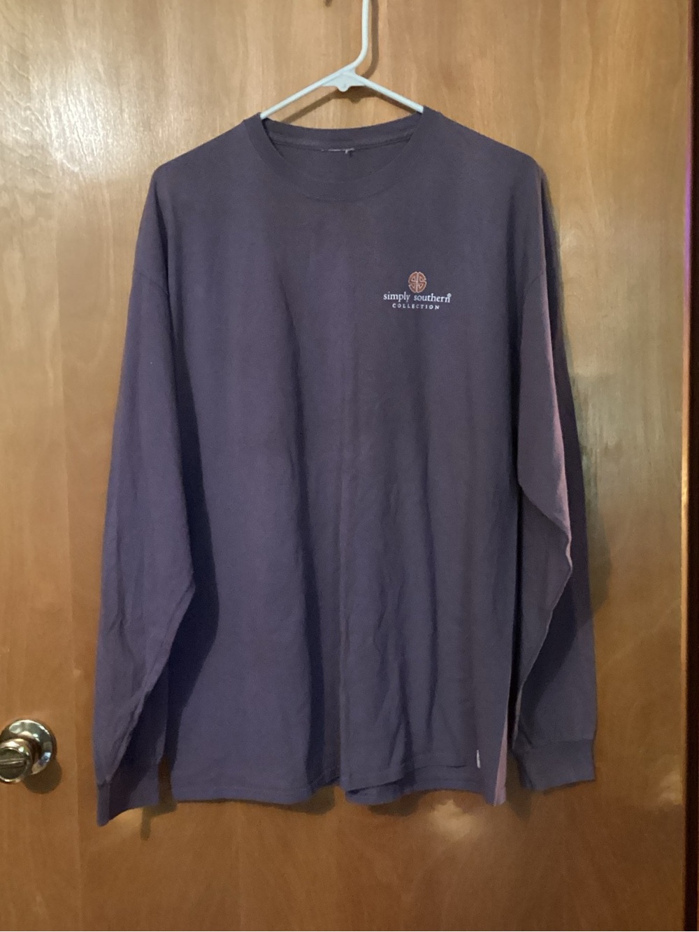 Simply Southern Purple Long Sleeve Tee with Chest Logo